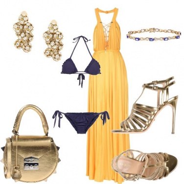 Outfit Party chic in piscina