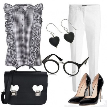 Outfit Black & White - in ufficio