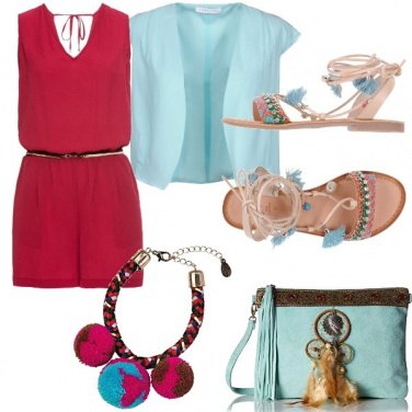 Outfit Magenta e turchese