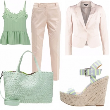 Outfit Menta & rosa cipria