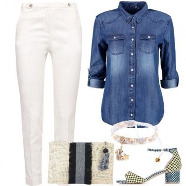 Outfit Bianco e denim