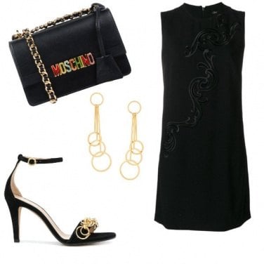 Outfit Nero e oro