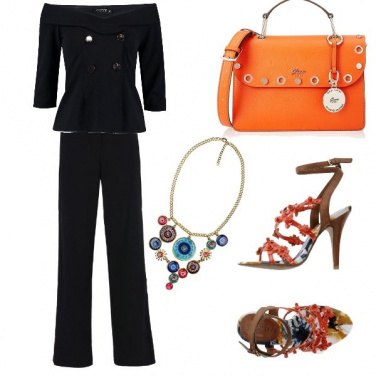 Outfit Nero e colore