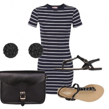 Outfit Righe bianche e nere