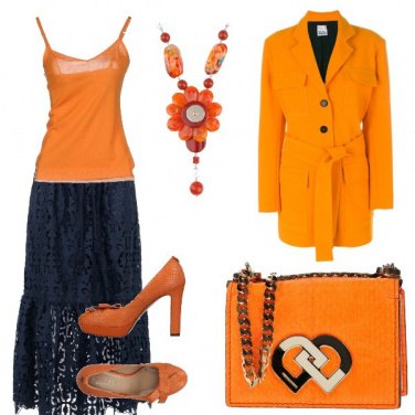 Outfit Blue e orange