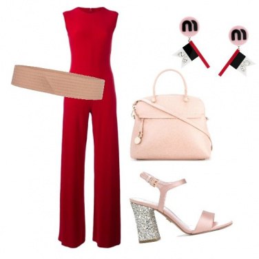 Outfit Rosso e rosa