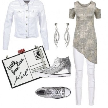Outfit Silver converse