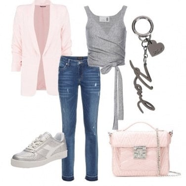 Outfit Pink and grey