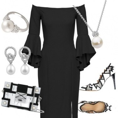Outfit Bianco su nero