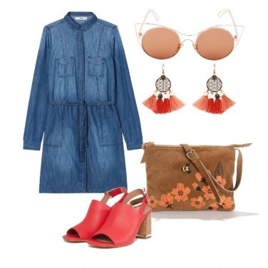Outfit Vestito di jeans con una marcia in più