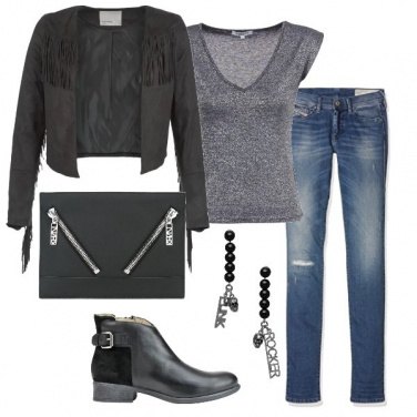 Outfit Giacca con le frange