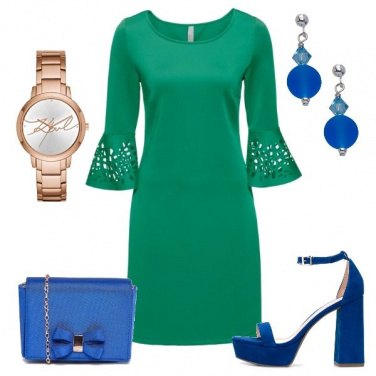 Outfit Verde e blu