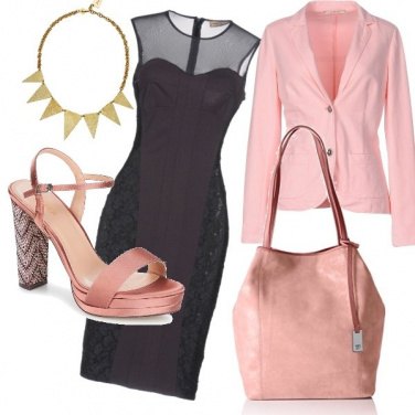 Outfit Rosa e nero