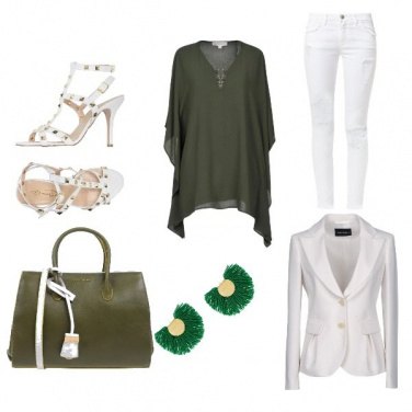 Outfit Green and white