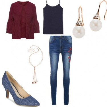 Outfit Blu e rosso