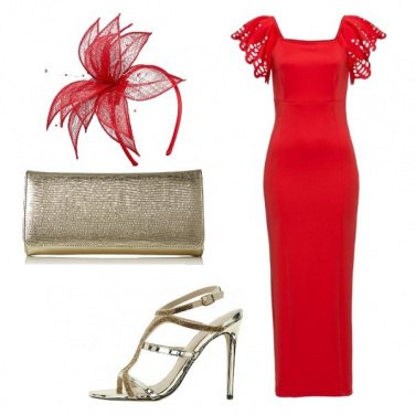 Outfit Red and gold