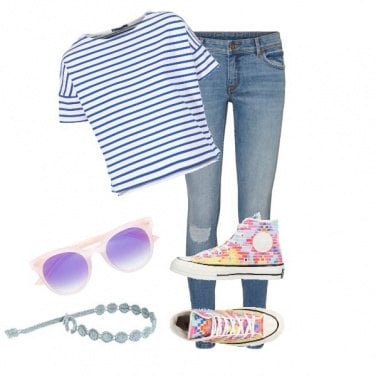Outfit Converse colorate