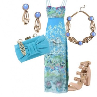 Outfit Cerimonia in azzurro