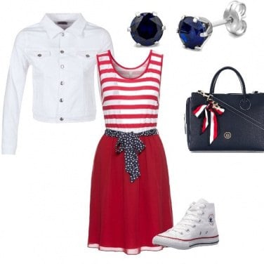Outfit Redwhitenavy