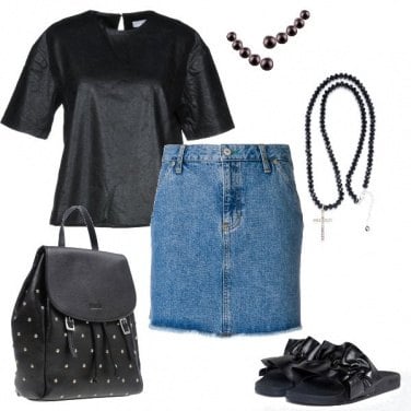 Outfit In nero anche con il caldo