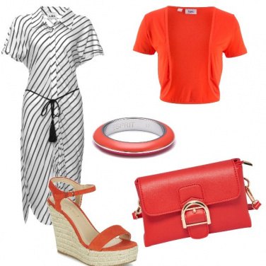 Outfit Chemisier a righe