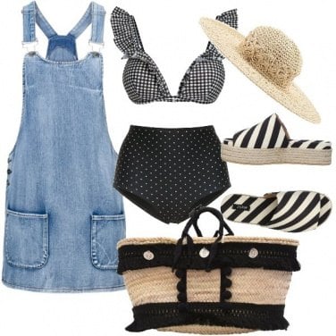 Outfit Mix and match in spiaggia