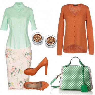 Outfit Colori allegri e pois