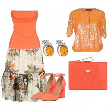Outfit Matrimonio in arancio