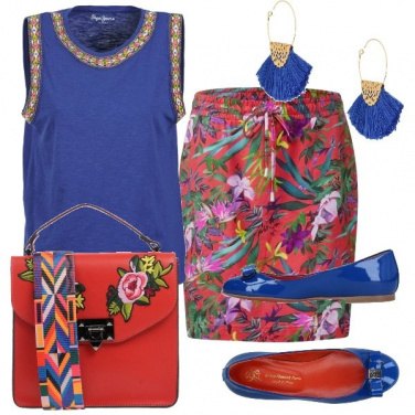 Outfit Rosso e blu