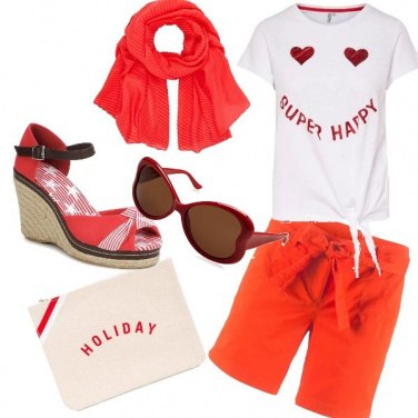 Outfit Estate in rosso