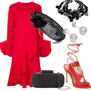 Outfit Testimone in rosso