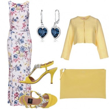 Outfit Cerimonia in giallo