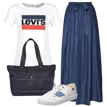 Outfit La maxy gonna di jeans