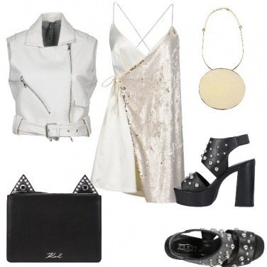 Outfit Borchie e paillettes rock