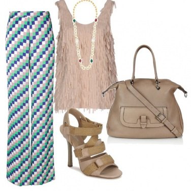 Outfit Pantalone con fantasia