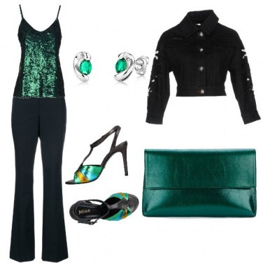 Outfit Smeraldo e noir