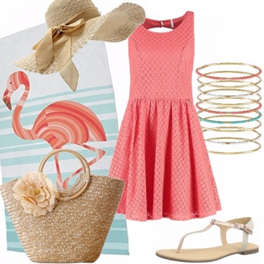 Outfit Un fenicottero in riva al mare