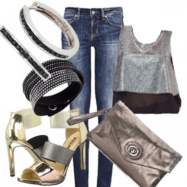 Outfit Glam in jeans
