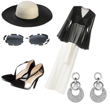 Outfit Trasparenze in bianco & nero