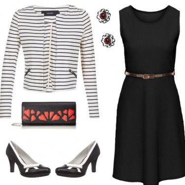 Outfit Chic in nero e bianco