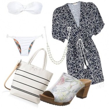 Outfit Sirena in bianco e nero