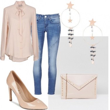 Outfit Denim e cipria