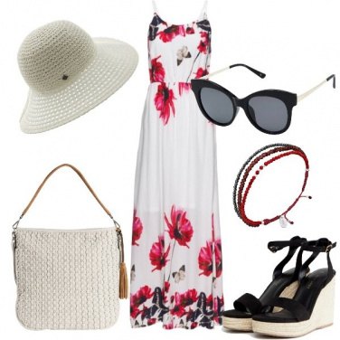 Outfit Bianco floreale