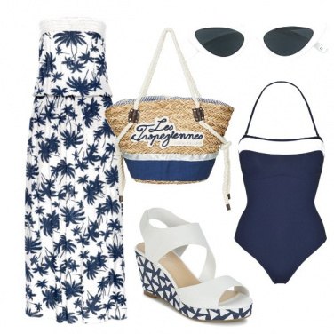 Outfit In bianco e blu