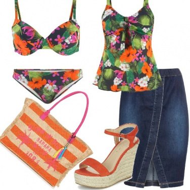 Outfit Fiori al mare