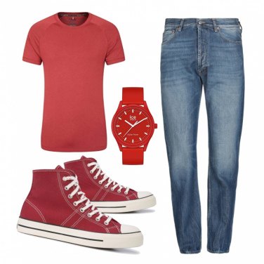Combinar una camisa de color rojo - Blog Moda Hombre