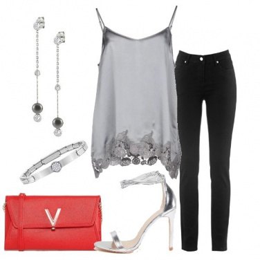 Outfit Top in raso e jeans