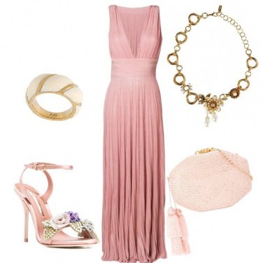 Outfit Rosa antico e Oro