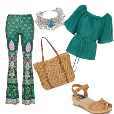 Outfit Verde etnico