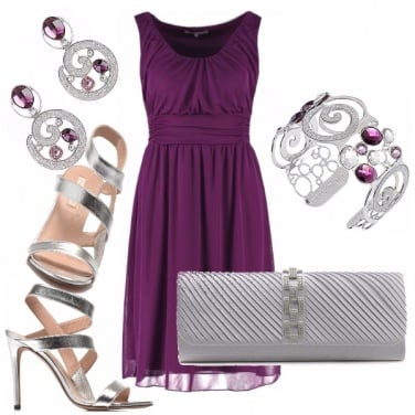 Outfit Viola e silver